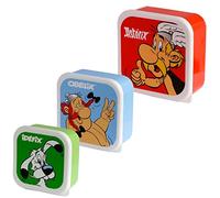 Puckator Set di 3 Contenitori per Alimenti - Asterix, Obelix e Idefix