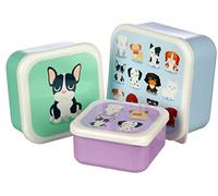 Puckator Set di 3 Contenitori per Alimenti - Cani - Dog Squad