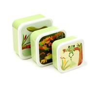 Puckator Set di 3 Contenitori per Alimenti M/L/XL - Rane Tropicali