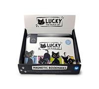 Puckator Set di 4 Segnalibri Magnetici - Lucky il Gatto Nero