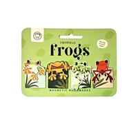 Puckator Set di 4 Segnalibri Magnetici - Rane Tropicali