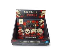 Puckator Set di 4 Segnalibri Magnetici - Teschi & Rose SKULLS & ROSES