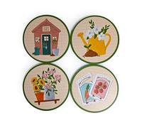 Puckator Set di 4 sottobicchieri in Sughero - Giardino IN THE GARDEN