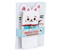 Puckator Set di cancelleria, blocco note A5 e astuccio Maneki Neko, gatto