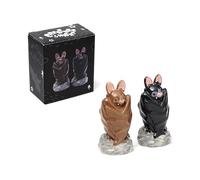 Puckator Set Sale e Pepe in Ceramica a Forma di Pipistrello - Saliera e Pepiera Particolari, Halloween, Feste a Tema