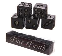 Puckator SK200, set di 5 dadi a sei facce con teschi intarsiati