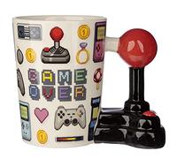 Puckator SMUG190, Tazza con Manico a Forma di Joystick Pixelata - Game Over