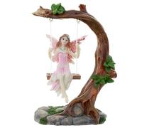 Puckator Sospesa Fata su Altalena Albero Statua in Resina Ornamento da Giardino