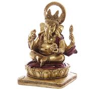 Puckator Statua di Ganesh 14cm, PVC, Oro e Rosso, Unica
