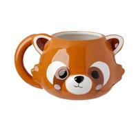 Tazza di Ceramica a Forma di Testa di Panda Rosso - Animali Dolci