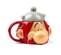 Puckator Tazza in Ceramica a Forma di Obelix, con Coperchio