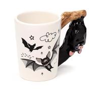 Puckator Tazza in Ceramica con Manico a Forma di Pipistrello, Dark, Gothic, Halloween