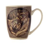 Puckator Tazza in Porcellana 300ml - Loyal Companions, Coppia di Lupi Innamorati - Designed by Lisa Parker