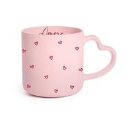 Puckator Tazza in Porcellana con Manico a Forma di Cuore - Amore