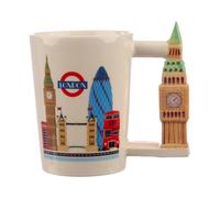 Puckator Tazza Mug Ceramica Londra Big Ben, Bianca, 11,5 cm, Nuova