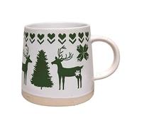 Puckator Tazza Natalizia in Grès POrcellanato - Renna Verde