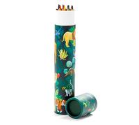 Puckator Tubo con Matite Colorate - Grande - 12 pezzi - Animali - ANIMAL KINGDOM
