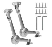 PUCSIQ Set di 2 Cerniere Supporto Coperchio in Lega, Cerniere Supporto di Zinco con Viti e Chiave a Brugola, per Porte da Cucina e Armadi, Angolo di Apertura Regolabile 75°/90°/110°