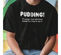 PUDDING If you get this reference T Shirt Uomo Cotone Comoda Divertente Regalo Originale alla Moda Maglietta Casual Idea Regalo Amico Giovane Comfort Traspirante Must Have Occasioni Speciali L,M,S,XL,