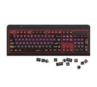 Pudding PBT Keycaps, set di 116 tappi per tasti a sublimazione, profilo ASA, rosso e nero, doppio shot, set per 61 - 108 Cherry Gateron MX Switches tastiera meccanica (A)