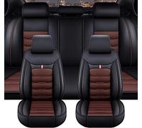 PUDLAII Coprisedi per Auto Adatti per Audi Q3 S-Line/Q3 Quattro/Q3 Sportback/Q5/Q5 in Pelle Impermeabili e Traspiranti, Coprisedi per 5 Posti, Nero Caffè