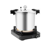 PUDLOR 23 Quart Pressure Canner Cooker, 90 Kpa Kitchen Pressure Cooker, palpebra esterna tipo di chiusura a prova di scottature, anello in silicone per una rapida preparazione di contorni