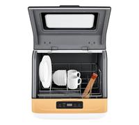 PUDLOR Mini lavastoviglie da 800 W, per campeggio, lavastoviglie, 3 modalità di pulizia, coperchio apribile, 12-20 pezzi, capacità di lavastoviglie per piccole case, appartamenti, barche