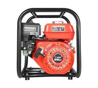 PUDLOR Pompa per acqua a benzina, 4 tempi, pompa da giardino, pompa per laghetti, 7,5 cV, monocilindro, raffreddata ad aria, fori di dissipazione del calore, filtro di ingresso e uscita di grandi