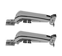 PUDLOR Set di cerniere per porta con apertura laterale, 2 cerniere per porte dell'armadio, set di cerniere per porte parallele a 180°, capacità di carico 9 kg, fori preforati, asta di collegamento per