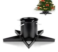 PUDO Base Albero di Natale: Supporto per Albero di Natale con Serbatoio d'Acqua Adatto Christmas Tree Stand per Alberi Fino a 2 m con Tronco da 3 a 12 cm Star Nero