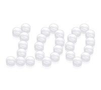 PUDSIRN Set di tondi vuoti per campioni di cosmetici con coperchio in plastica per creme, smalto per unghie, balsamo per labbra, lucidalabbra, trucco, 3g-100pcs-trasparente, 3g