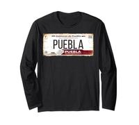 Puebla Mexico License Plate Mexican Travel Vacation Beach Maglia a Manica