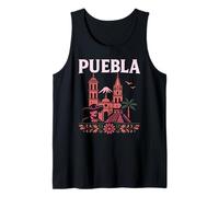 Puebla Mexico Retro Travel Mexicano Zocalo Chicano Poblano Canotta