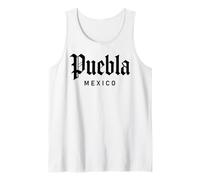 Puebla Mexico Retro Travel Mexicano Zocalo Chicano Poblano Canotta