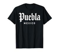 Puebla Mexico Retro Travel Mexicano Zocalo Chicano Poblano Maglietta