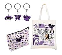 Puedno Borsa tote per fan cantanti, G-U-T-S Tour Concert Tote regalo per i fan, regalo per gli amanti della musica, borsa in tela Oliviα Album, bianco, 39*35cm