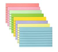 Puedno Foglietti adesivi, 400 fogli adesivi assortiti, 8 colori a righe, autoadesivi, 76 x 127 mm, foglietti adesivi rimovibili per scuola, ufficio, casa