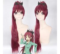 Puella Magi Madoka Magica Sakura Kyouko Parrucca Cosplay Per Le Donne Parrucca Sintetica Per Capelli Lunghi Dritti 80 Cm Clip Artiglio Coda Di Cavallo Vino Rosso