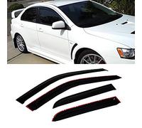 Puermto Original - Set di 4 deflettori frangivento per finestrini laterali, 4 pezzi, per Mitsubishi Lancer/Evolution 10 a 4 porte, solo 94039