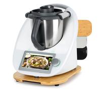 PUERSI Base Scorrevole per Bimby TM6/TM5, 2a Generazione, Tavola Scorrevole per Bimby con Rotelle, in Bambù, Colore: Bambù