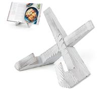 PUERSI Porta Ricette Cucina, Poggia Libro Ricette in Legno - 1 Pezzo | Supporto per Libro da Cucina, Supporto per Libro Legno Vintage