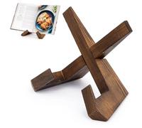 PUERSI Porta Ricette Cucina, Poggia Libro Ricette in Legno - 1 Pezzo | Supporto per Libro da Cucina, Supporto per Libro Legno Vintage