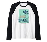 Puerto Escondido Messico Surf Souvenir Vintage Oaxaca Maglia con Maniche Raglan