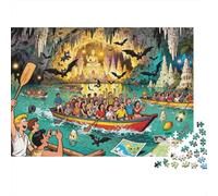 Puerto Princesa Underground River Boat Bedlam Puzzle in Legno Impermeabile DIY Puzzles Da 1000 Pezzi Per Adulti Divertenti Giochi Educativi