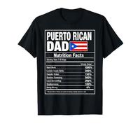 Puerto Rican Dad Nutrition Facts Funny Boricua Father Maglietta