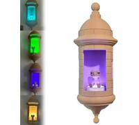 Puerto Rican Garita Wall Coqui Lamp,3D Printed Lamp with LED,16 Color Changing Handmade Frog Wall Light,Boricua Home Decor for Bedroom Living Room Office,Unique Puerto Rico Gift (1)