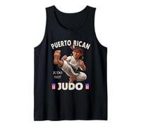 Puerto Rican Judo No? Taino Sun Divertente Boricua Joke PR Bandiera Canotta