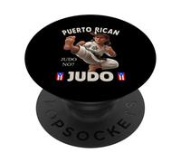 Puerto Rican Judo No? Taino Sun divertente Boricua Joke PR bandiera PopSockets PopGrip Adesivo