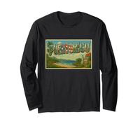Puerto Rico 50s Vintage Viaggio Souvenir Poster Art Graphic Maglia a Manica