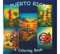 Puerto Rico: A Coloring Book: A Simple and Easy Coloring Book about Puerto RIco with the flag and flowers.